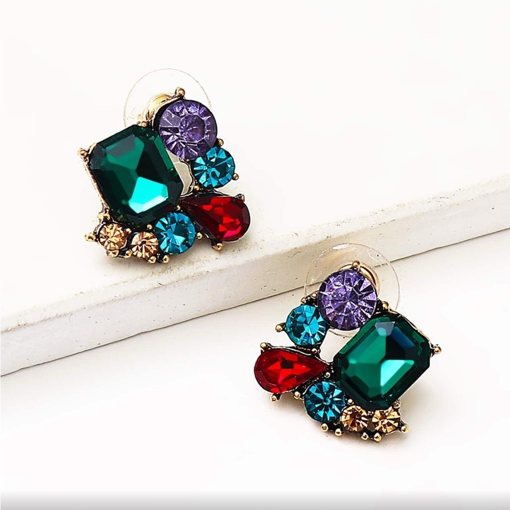 ✨NEW Crystal Elegant Multicolor Gemstone Earrings - Picture 5 of 6